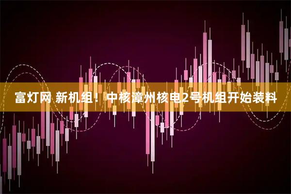 富灯网 新机组！中核漳州核电2号机组开始装料