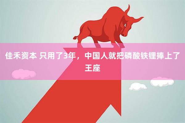 佳禾资本 只用了3年，中国人就把磷酸铁锂捧上了王座